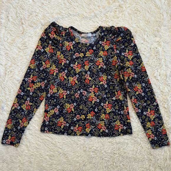 LOFT Tops - LOFT medium floral long sleeve knit blouse